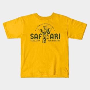 Giraffe Safari Tanzania Kids T-Shirt